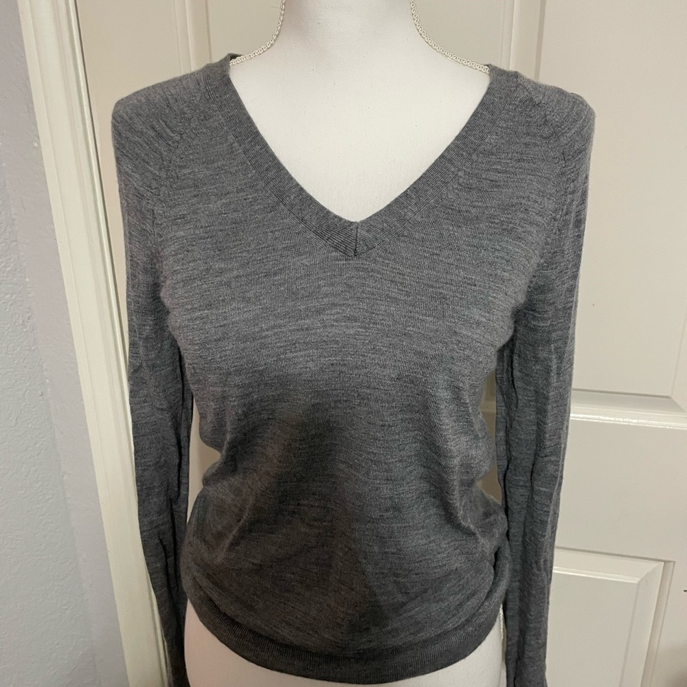 Banana Republic Gray V-Neck Sweater